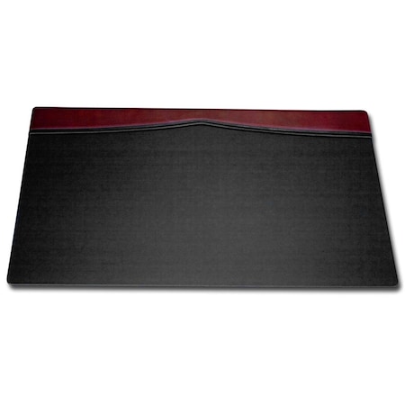 Made-To-Order Burgundy 34 x 20 Desk Pad with a Top-rail MA890010